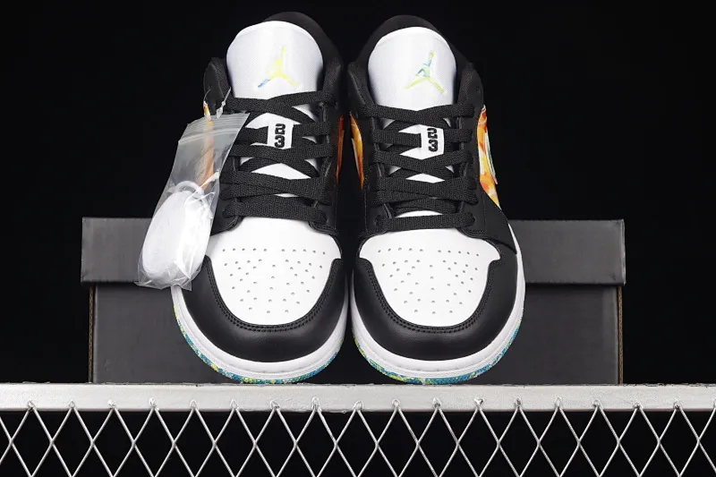 All categories Air Jordan Jordan series basketball shoes Air Jordan 1 Low Air Jordan 1 Low "Drip" AJ1 Joe 1 black green orange low-top casual sneakers DJ6252-038